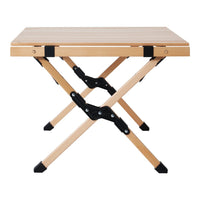 Garden Outdoor Furniture Wooden Egg Roll Picnic Table Camping Desk 90CM Kings Warehouse 