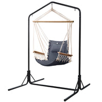 Garden Outdoor Hammock Chair with Stand Swing Hanging Hammock Garden Grey