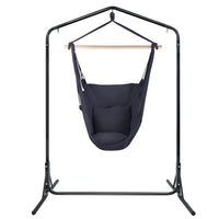 Garden Outdoor Hammock Chair with Stand Swing Hanging Hammock with Pillow Grey Kings Warehouse 