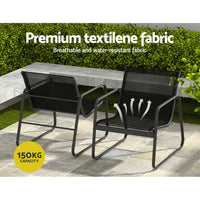 Garden Outdoor Lounge Setting Garden Patio Furniture Textilene Sofa Table Chair garden supplies Kings Warehouse 