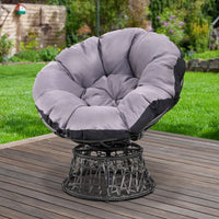 Garden Outdoor Papasan Chairs Lounge Setting Patio Furniture Wicker Black Kings Warehouse 