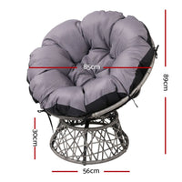Garden Outdoor Papasan Chairs Lounge Setting Patio Furniture Wicker Grey Kings Warehouse 