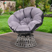 Garden Outdoor Papasan Chairs Lounge Setting Patio Furniture Wicker Grey Kings Warehouse 