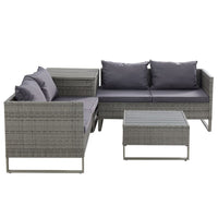 Garden Outdoor Sofa Furniture Garden Couch Lounge Set Patio Wicker Table Chairs garden supplies Kings Warehouse 