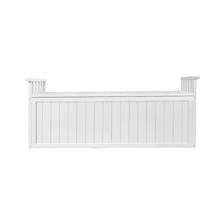 Garden Outdoor Storage Box Wooden Garden Bench 129cm Chest Tool Toy Sheds XL Kings Warehouse 