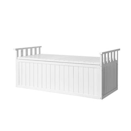 Garden Outdoor Storage Box Wooden Garden Bench 129cm Chest Tool Toy Sheds XL Kings Warehouse 