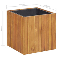 Garden Planter Pot 43.5x43.5x44 cm Solid Acacia Wood Kings Warehouse 