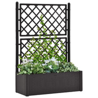 Garden Raised Bed with Trellis and Self Watering System Anthracite Garden Supplies Kings Warehouse 