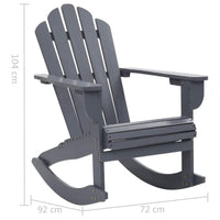 Garden Rocking Chair Wood Grey Kings Warehouse 