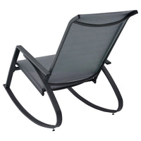 Garden Rocking Chairs 2 pcs Textilene Dark Grey Kings Warehouse 