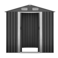 Garden Shed Outdoor Storage Sheds 1.96x1.32M Tool Workshop Metal Grey garden sheds Kings Warehouse 