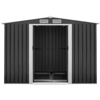 Garden Shed Outdoor Storage Sheds 2.6x3.9x2M Workshop Metal Base Grey garden sheds Kings Warehouse 