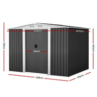 Garden Shed Outdoor Storage Sheds Tool Workshop 2.58X2.07M garden sheds Kings Warehouse 