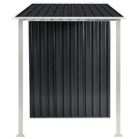 Garden Shed with Sliding Doors Anthracite 386x131x178 cm Steel garden sheds Kings Warehouse 