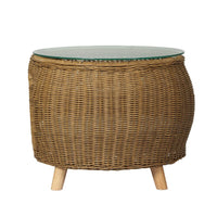 Garden Side Table Coffee Pet Bed Wicker Indoor Outdoor Furniture Patio Desk garden supplies KingsWarehouse 