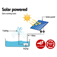 Garden Solar Pond Pump Powered Water Outdoor Submersible Fountains Filter 4.6FT Kings Warehouse 