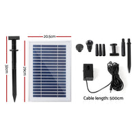 Garden Solar Pond Pump Powered Water Outdoor Submersible Fountains Filter 4.6FT Kings Warehouse 