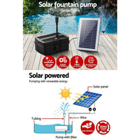 Garden Solar Pond Pump with Eco Filter Box Water Fountain Kit 4.6FT Kings Warehouse 