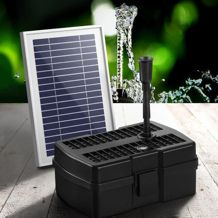 Garden Solar Pond Pump with Eco Filter Box Water Fountain Kit 4.6FT Kings Warehouse 