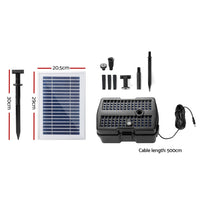 Garden Solar Pond Pump with Eco Filter Box Water Fountain Kit 4.6FT Kings Warehouse 