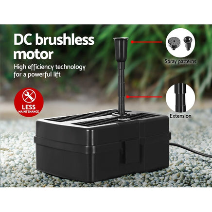 Garden Solar Pond Pump with Eco Filter Box Water Fountain Kit 4.6FT Kings Warehouse 