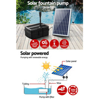 Garden Solar Pond Pump with Eco Filter Box Water Fountain Kit 5FT Kings Warehouse 