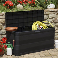 Garden Storage Box Black 117x45x56 cm Kings Warehouse 