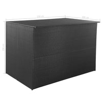 Garden Storage Box Black 150x100x100 cm Poly Rattan Kings Warehouse 
