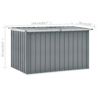 Garden Storage Box Grey 149x99x93 cm Kings Warehouse 