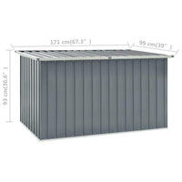 Garden Storage Box Grey 171x99x93 cm Kings Warehouse 