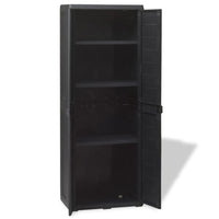 Garden Storage Cabinet with 3 Shelves Black Kings Warehouse 