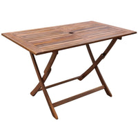 Garden Table 120x70x75 cm Solid Acacia Wood Kings Warehouse 