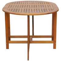 Garden Table 130x90x72 cm Solid Acacia Wood Kings Warehouse 