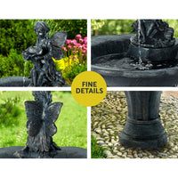Garden Water Fountain Features Solar with LED Lights Outdoor Cascading Angel Kings Warehouse 