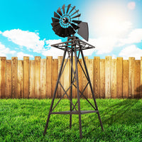 Garden Windmill 160cm Metal Ornaments Outdoor Decor Ornamental Wind Mill Decor Kings Warehouse 