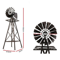 Garden Windmill 160cm Metal Ornaments Outdoor Decor Ornamental Wind Mill Decor Kings Warehouse 