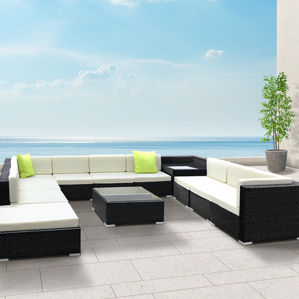 Gardeon 12PC Outdoor Furniture Sofa Set Wicker Garden Patio Lounge Furniture > Outdoor Kings Warehouse 