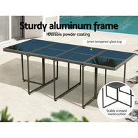 Gardeon 13 PCS Outdoor Dining Set Table Chairs Patio Lounge Setting Furniture Kings Warehouse 