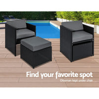 Gardeon 13 Piece Wicker Outdoor Dining Table Set Outdoor Furniture Kings Warehouse 
