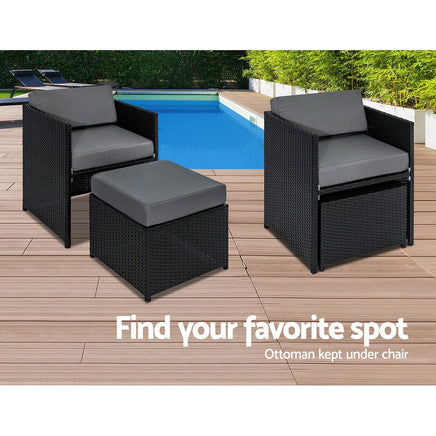 Gardeon 13 Piece Wicker Outdoor Dining Table Set Outdoor Furniture Kings Warehouse 