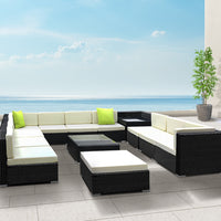 Gardeon 13PC Outdoor Furniture Sofa Set Wicker Garden Patio Lounge Furniture > Outdoor Kings Warehouse 