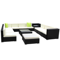 Gardeon 13PC Outdoor Furniture Sofa Set Wicker Garden Patio Lounge Furniture > Outdoor Kings Warehouse 