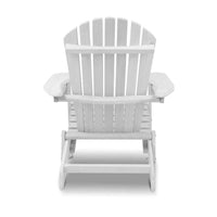 Gardeon 3 Piece Outdoor Adirondack Beach Chair and Table Set - White Kings Warehouse 