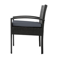 Gardeon 3-piece Outdoor Set - Black Outdoor Kings Warehouse 