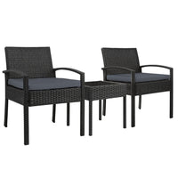 Gardeon 3-piece Outdoor Set - Black Outdoor Kings Warehouse 
