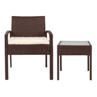 Gardeon 3-piece Outdoor Set - Brown Outdoor Furniture Kings Warehouse 