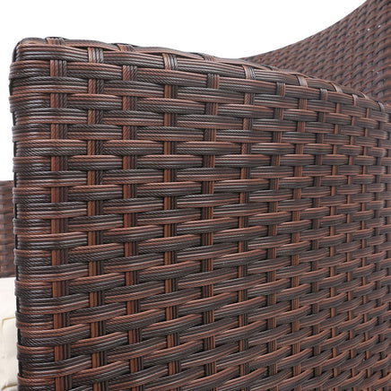 Gardeon 3 Piece Wicker Outdoor Furniture Set - Brown Outdoor Furniture Kings Warehouse 