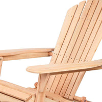 Gardeon 3 Piece Wooden Outdoor Beach Chair and Table Set Kings Warehouse 