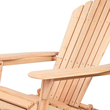 Gardeon 3 Piece Wooden Outdoor Beach Chair and Table Set Kings Warehouse 