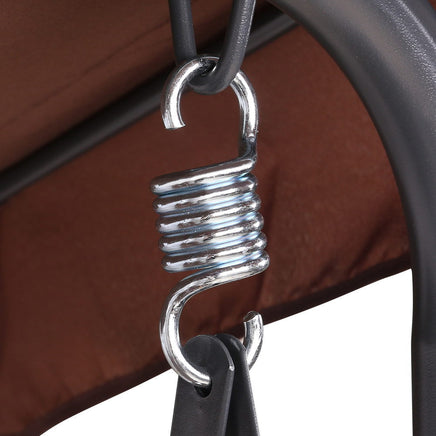 Gardeon 3 Seater Outdoor Canopy Swing Chair - Coffee Kings Warehouse 